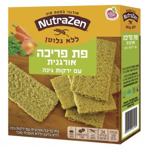 נוטרה זן - פת פריכה אורגנית ירקות גינה ללא גלוטן