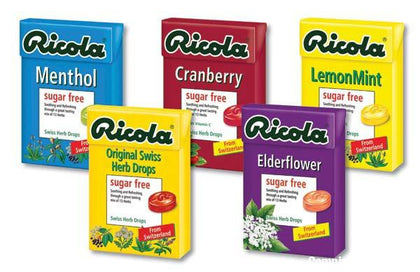 Ricola - סוכריות צמחים קשות ללא סוכר במגוון טעמים -  50 גרם