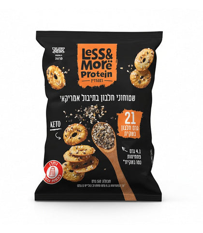 לס אנד מור - שטוחונים בתוספת חלבון וסיבים תזונתיים - 50 גרם