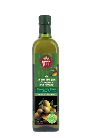 הרדוף - שמן זית אורגני כתית מעולה - 750 מ"ל