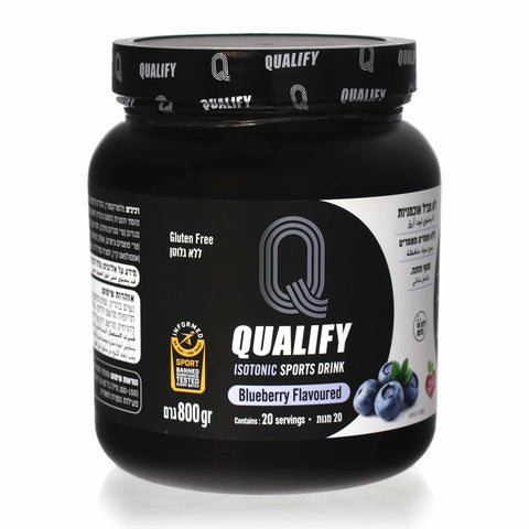 Q QUALIFY - אבקה להכנת משקה איזוטוני בטעם אוכמניות - 800 גרם