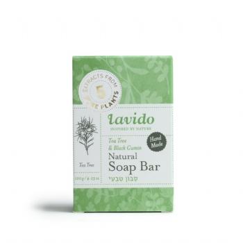 לבידו - סבון מוצק טבעי - עבודת יד - בניחוח עץ התה וקצח