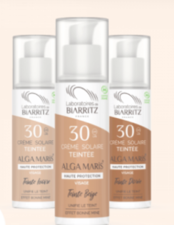 ALGA MARIS - IVORY TINTED - קרם הגנה לפנים SPF30 עם גוון