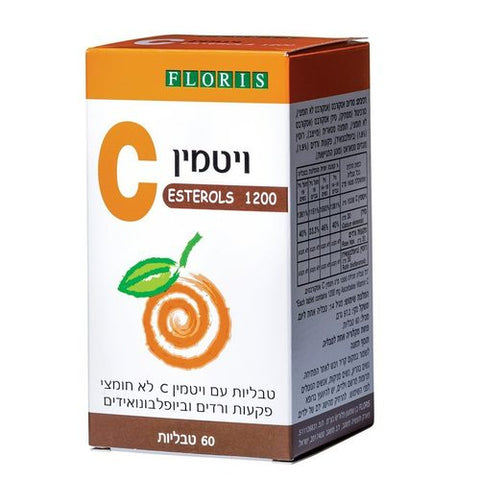 פלוריש- ויטמין C- 1200 לא חומצי 60 טבליות